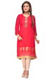 Magenta Straight Chiffon Kurta image number 0