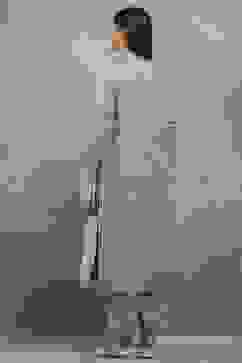 Mauve Polyester Yarndyed Straight Suit Set image number 4