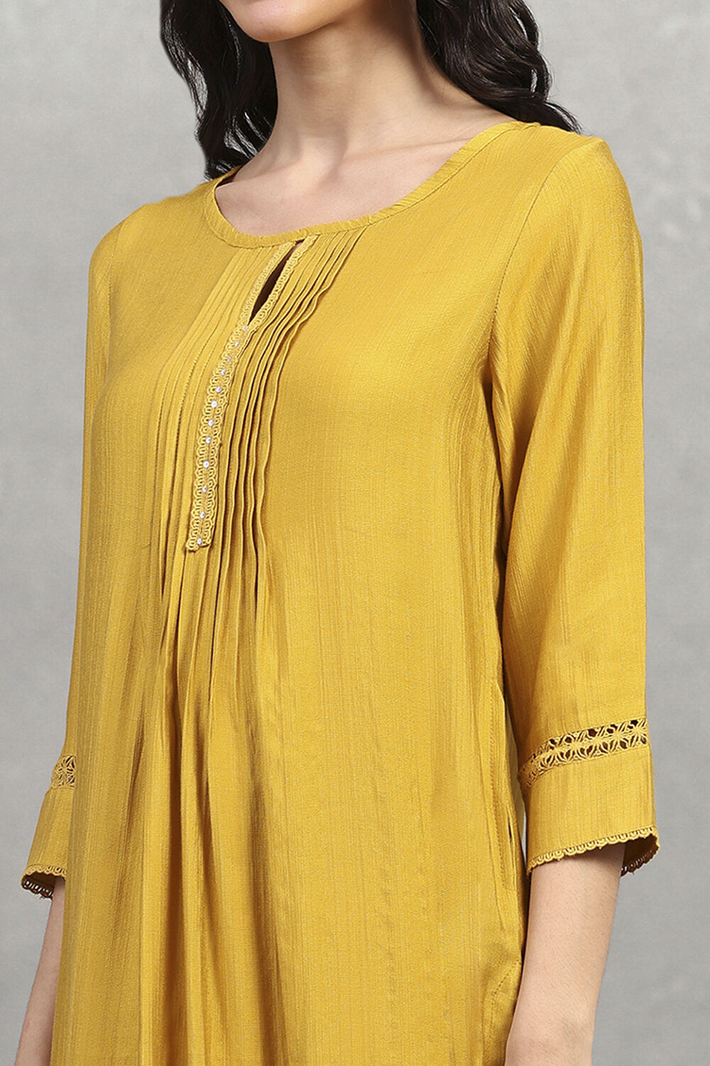 Blue Solid Straight Kurta image number 1