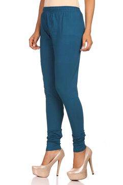 Dark Blue Cotton Leggings image number 1