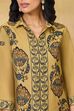 Beige Viscose Blend Straight Printed Top image number 1