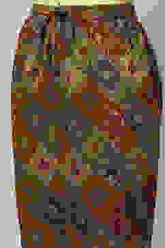 Rust Viscose Blend Printed Straight Co-ord Set image number 2