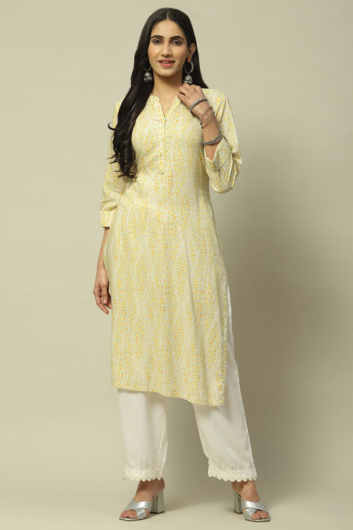 White Rayon Staight Kurta image number 5