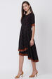 Black Viscose Rayon Kalidar Dress image number 2