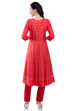 Coral Kalidar Viscose Kurta image number 4