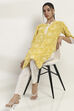 Yellow Cotton Straight Kurta image number 0