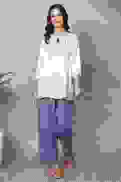 White Rayon Kalidar Tops image number 0