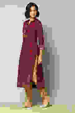 Red Rayon Printed Straight Kurta image number 2