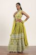 Pink Polyester Kalidar Lehenga Set image number 3