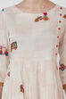 Off White Viscose Rayon Kalidar Dress image number 1