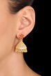 Golden Metal Brass Earrings