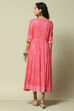 Pink Viscose Straight Printed Kurta image number 3