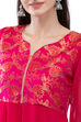 Pink Kalidar Polyester Kurta image number 1