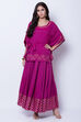 Purple Poly Cotton Flared Top image number 0