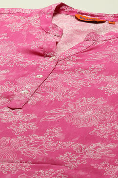 Pink Rayon Staight Kurta image number 1