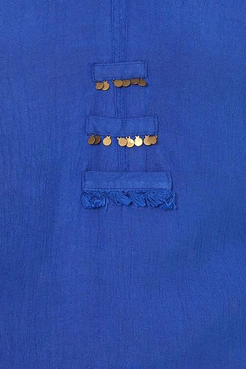 Blue Straight Viscose Rayon Kurta image number 1