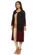 Black Straight Poly Cotton Shrug image number 2