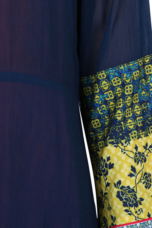 Indigo Straight Viscose Kurta image number 6