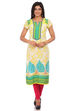 Yellow Cotton Straight Kurta image number 0