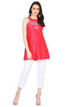 White Cotton Pants image number 1