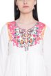 Ecru Rayon Front Open Indie Top image number 1