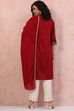 Maroon Cotton Dupatta image number 2