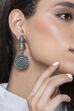 Green Metal Brass Earring image number 1
