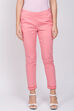 Peach Poly Lycra Slim Pants image number 0