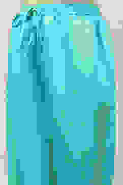 Blue Viscose Blend Straight Palazzos image number 1