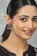 Green Pink Brass Drop & danglers image number 1