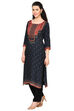Black Straight Modal Kurta image number 0