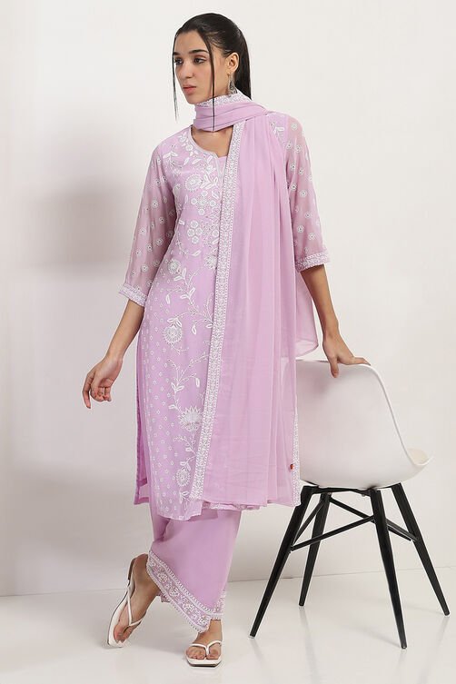 Lavender  Dupatta image number 0