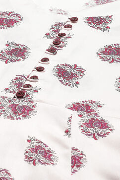 Cream Kalidar Printed Suit Set image number 1