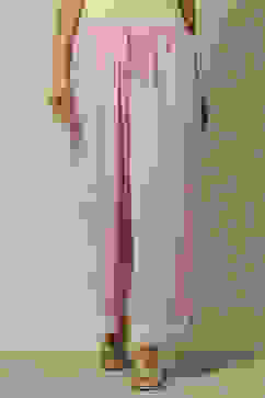 Mauve Poly Georgette Solid Straight Fit Palazzo image number 5