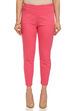 Coral Polyester Slim Pants image number 0