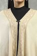 Off White Polyester Yarndyed Cape  image number 1