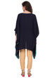 Dark Blue Straight Viscose Indie Top image number 4