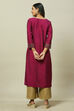 Purple LIVA Straight Kurta image number 4