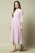 Mauve Poly Georgette Straight Dress image number 2