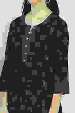 Black Printed Straight Kurta image number 1