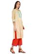Yellow Straight Cotton Kurta image number 3