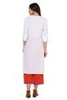 White Straight Cotton Kurta image number 4