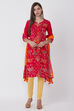 Pink Viscose Straight Kurta image number 2