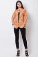 Peach Cotton And Flex Straight Jacket image number 4