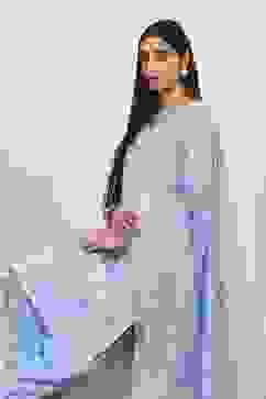 Blue Cotton Straight Suit Sets image number 7