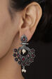 Dark pink Metal Brass Earrings image number 0