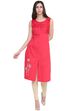 Red Cotton Straight Kurta image number 0