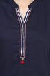 Indigo Straight Viscose Rayon Indie Top image number 5