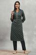Brown Viscose Blend Printed Straight Kurta Pants Set image number 6