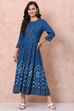 Indigo LIVA Kalidar Dress image number 0